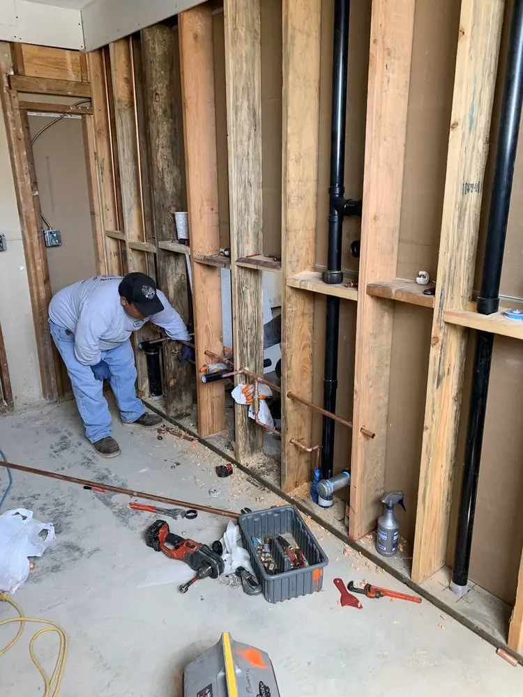 Commercial rough-in plumbing for Gas Line Repair in Sharp